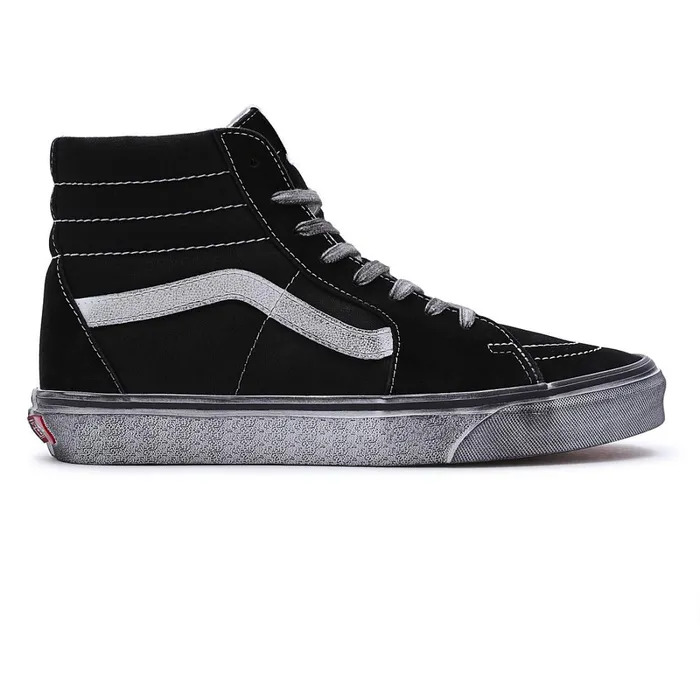 Vans HiTop Shoes Women Stressed Sk8Hi Shoes Black