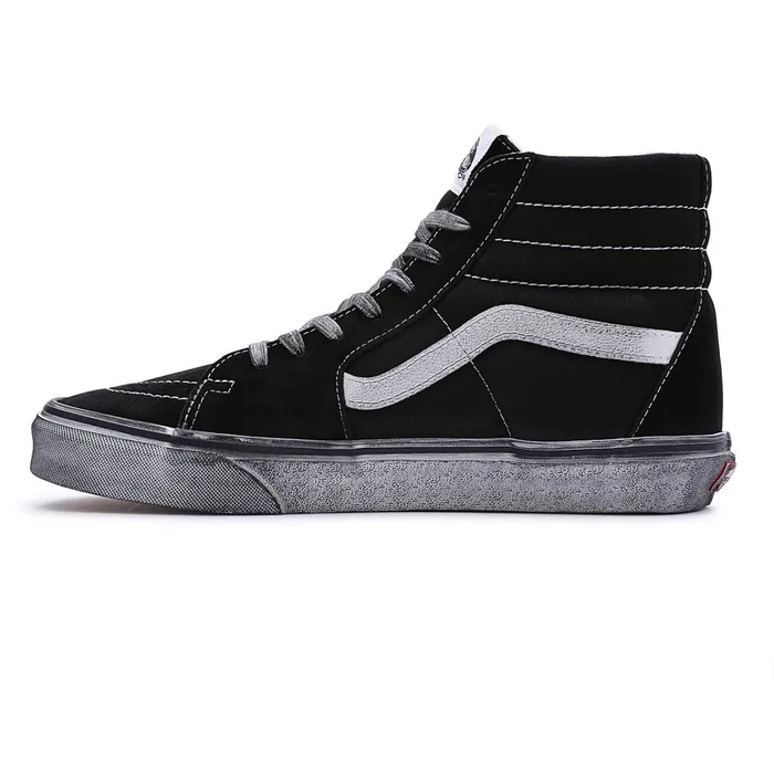 Vans HiTop Shoes Women Stressed Sk8Hi Shoes Black