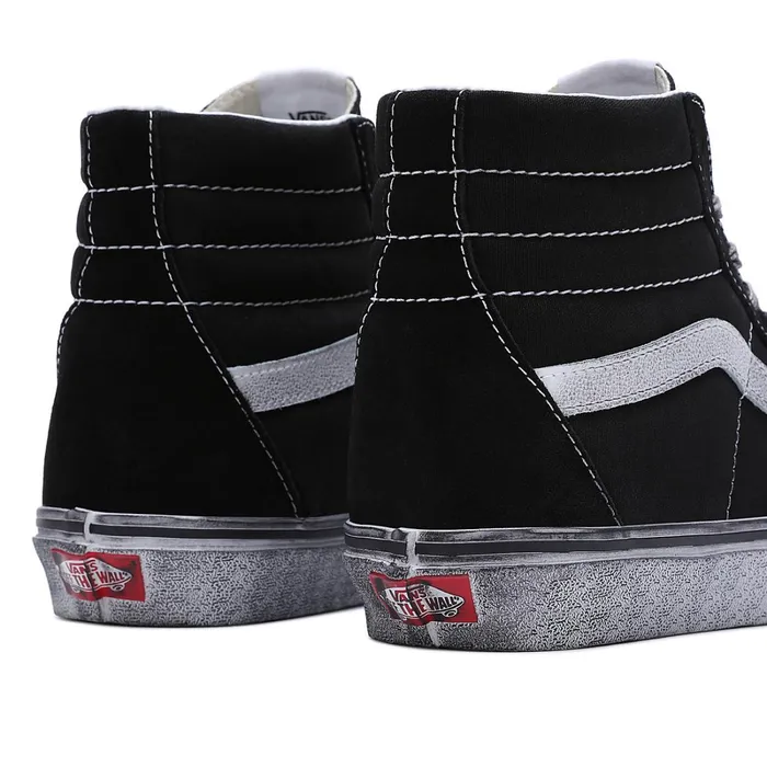Vans HiTop Shoes Women Stressed Sk8Hi Shoes Black