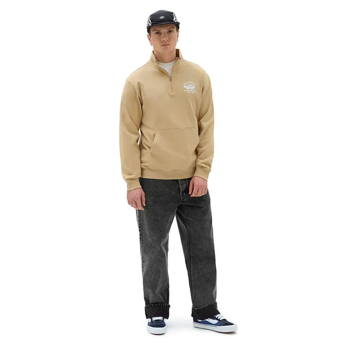 Vans Hoodies and Sweatshirts Men Racer Q Tip Sweatshirt Beige