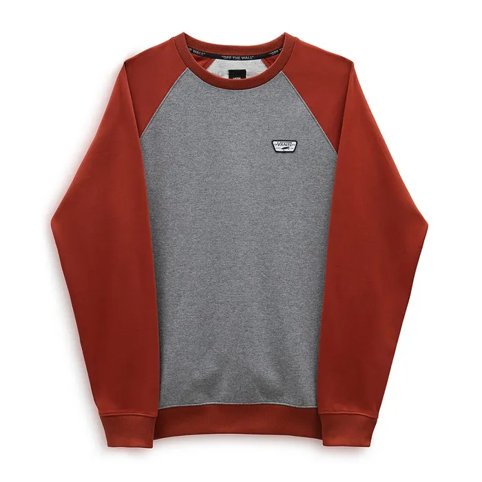 Vans Hoodies and Sweatshirts Men Rutland IIII Crew Sweatshirt Red Grey