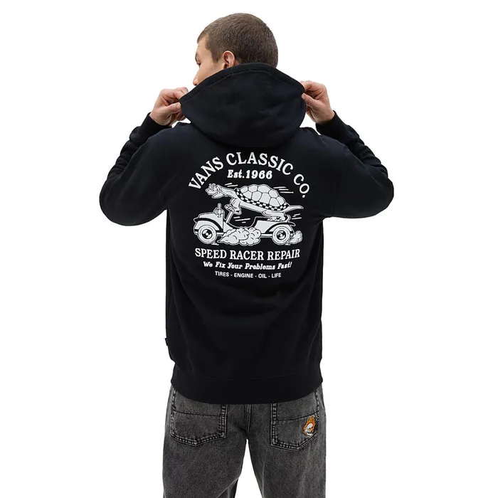 Vans Hoodies and Sweatshirts Men Speed Racer Full Zip Hoodie Black