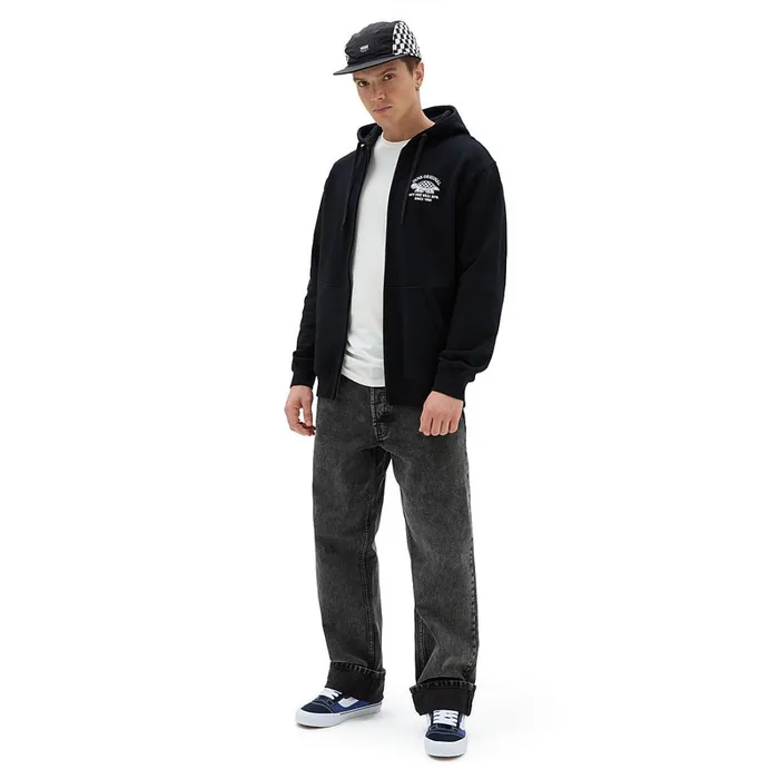 Vans Hoodies and Sweatshirts Men Speed Racer Full Zip Hoodie Black