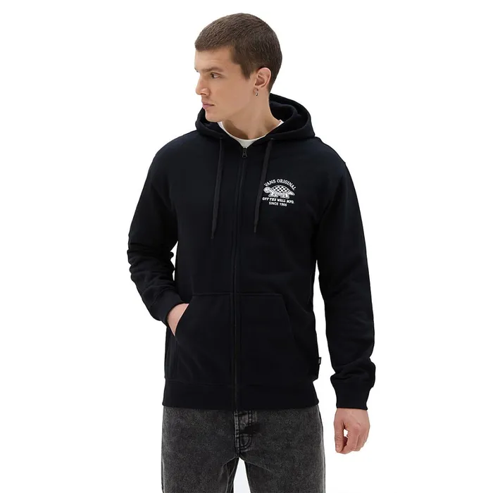 Vans Hoodies and Sweatshirts Men Speed Racer Full Zip Hoodie Black
