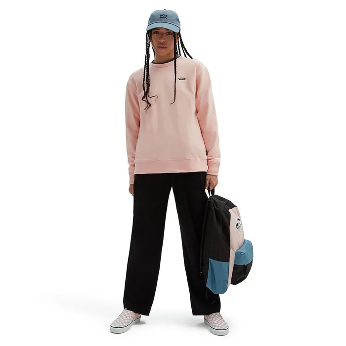 Vans Hoodies and Sweatshirts Women Flying V Boyfriend Fit Crew Sweatshirt Pink