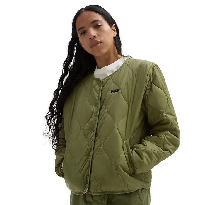 Vans Jackets and Coats Women Forces OS Short Reversible Liner Jacket Green