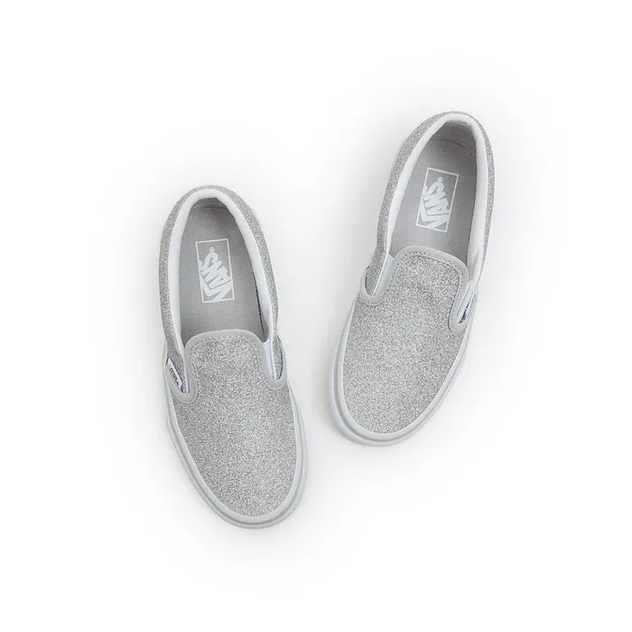 Vans Kids Shoes 48 Years Kids Classic SlipOn Glitter Shoes 48 Years Grey