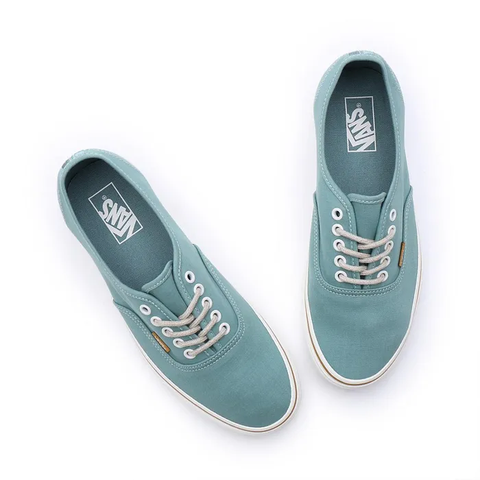 Vans Lowtop Shoes Men Authentic Embroidered Check Shoes Green