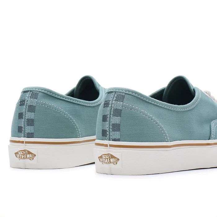 Vans Lowtop Shoes Men Authentic Embroidered Check Shoes Green