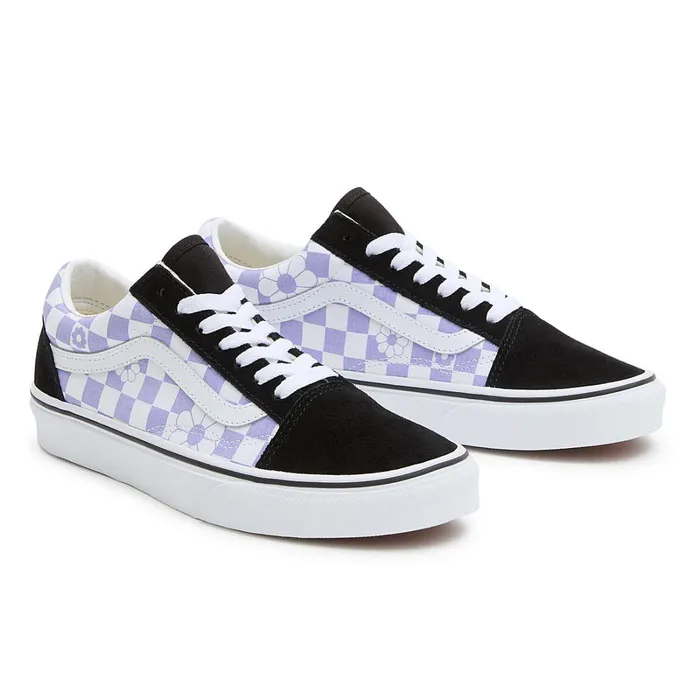 Vans Lowtop Shoes Men Old Skool Floral Check Purple