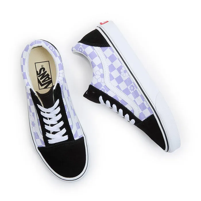 Vans Lowtop Shoes Men Old Skool Floral Check Purple