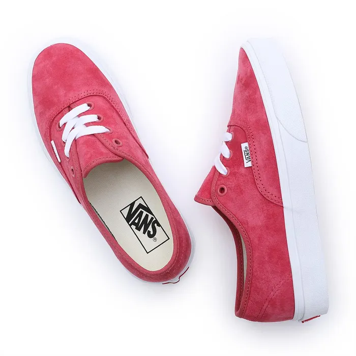 Vans Lowtop Shoes Men Pig Suede Authentic Shoes Red