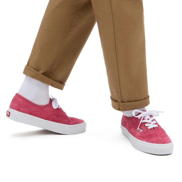 Vans Lowtop Shoes Men Pig Suede Authentic Shoes Red