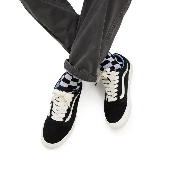Vans Lowtop Shoes Women Oversized Laces Old Skool Shoes Black