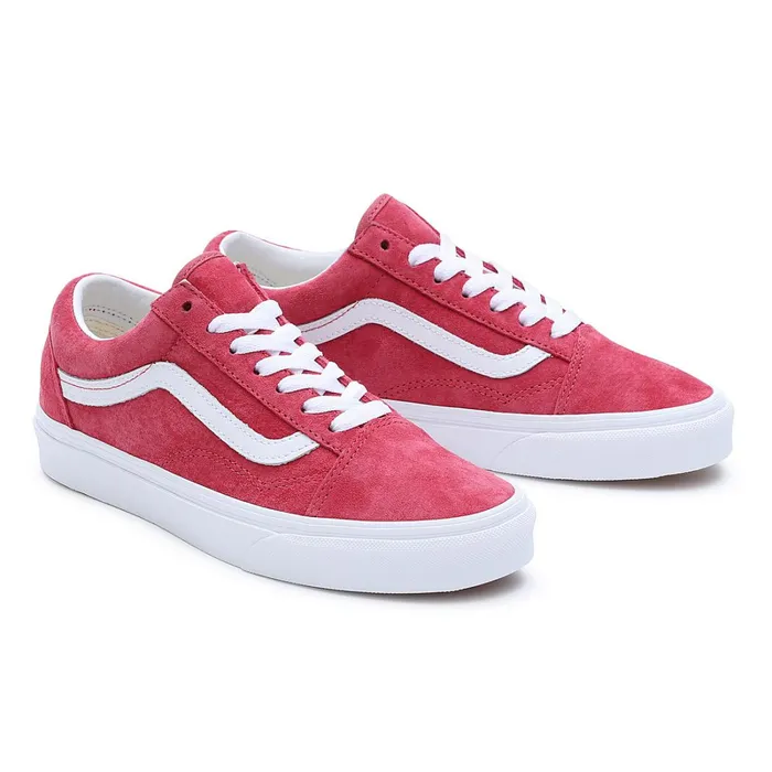 Vans Lowtop Shoes Women Pig Suede Old Skool Shoes Red