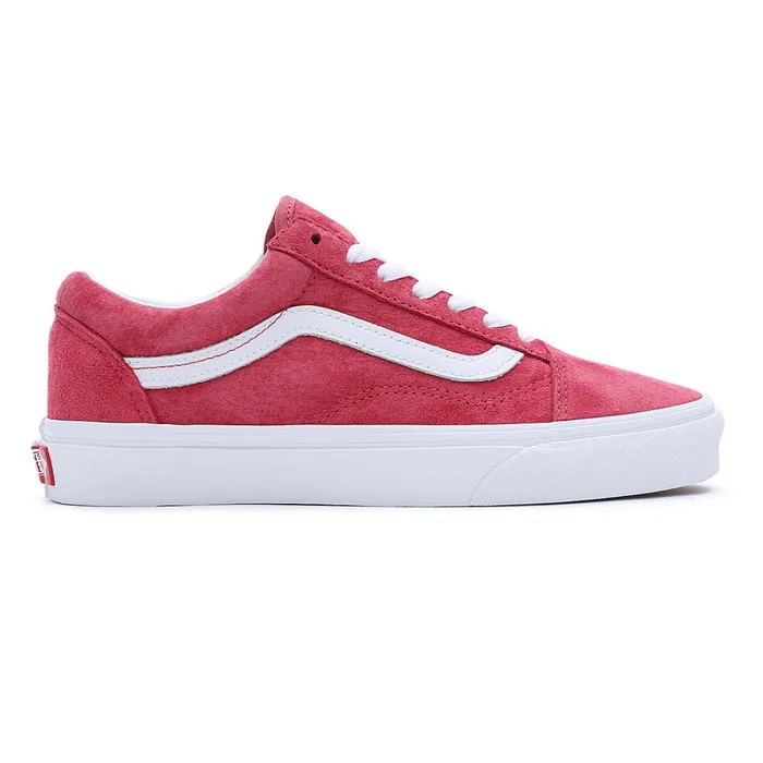 Vans Lowtop Shoes Women Pig Suede Old Skool Shoes Red