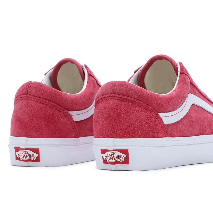 Vans Lowtop Shoes Women Pig Suede Old Skool Shoes Red