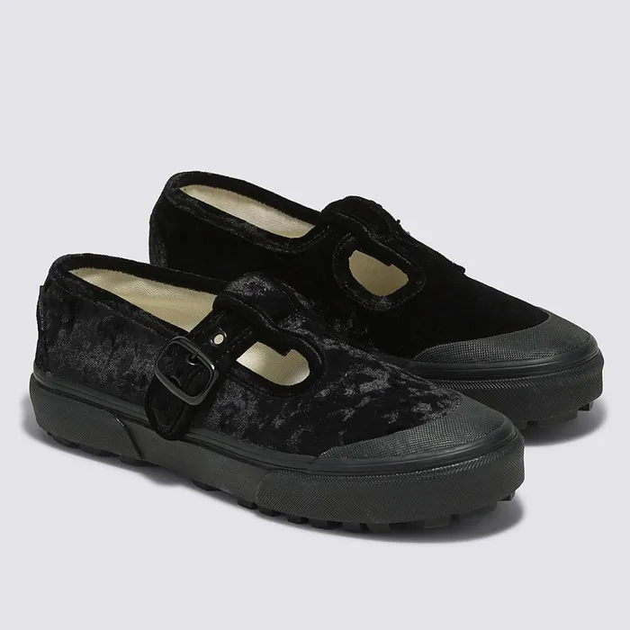 Vans Lowtop Shoes Women Style 93 Crushed Velvet Shoes Black