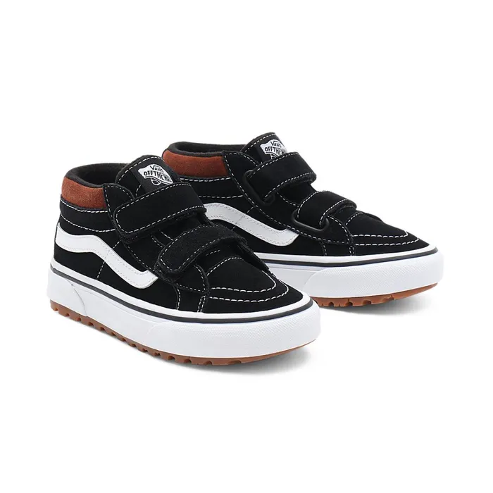 Vans MTE Shoes Kids Sk8Mid Reissue MTE1 Hook And Loop Shoes 48 Years Black