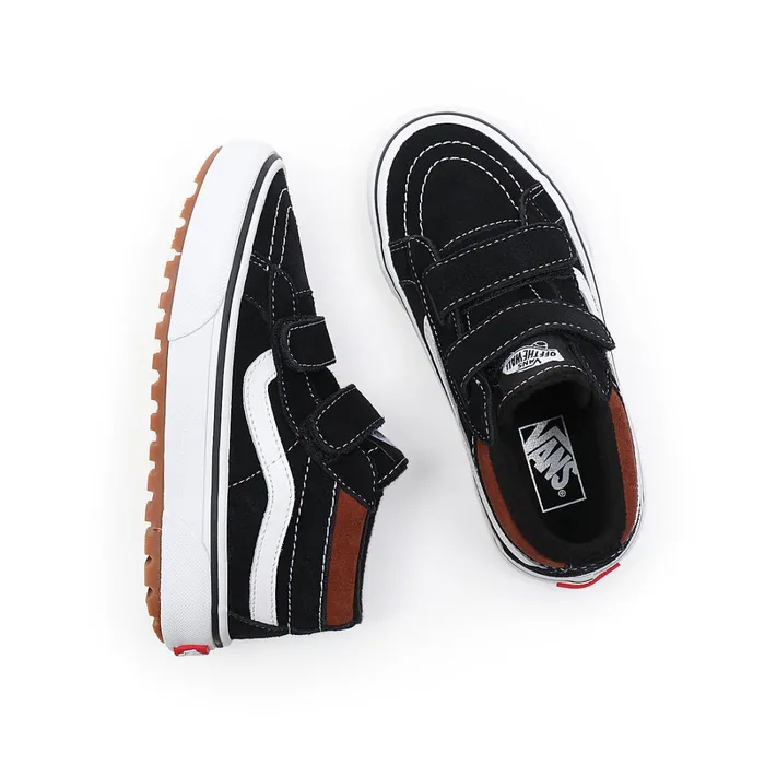 Vans MTE Shoes Kids Sk8Mid Reissue MTE1 Hook And Loop Shoes 48 Years Black