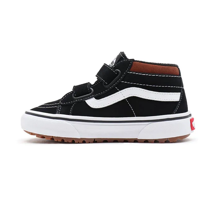 Vans MTE Shoes Kids Sk8Mid Reissue MTE1 Hook And Loop Shoes 48 Years Black
