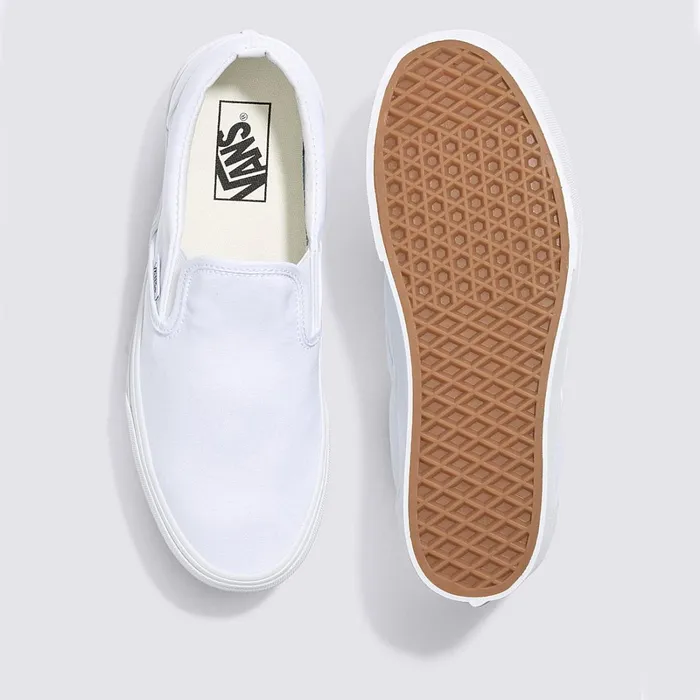 Vans Platform Shoes Women Classic SlipOn Stackform Shoes White