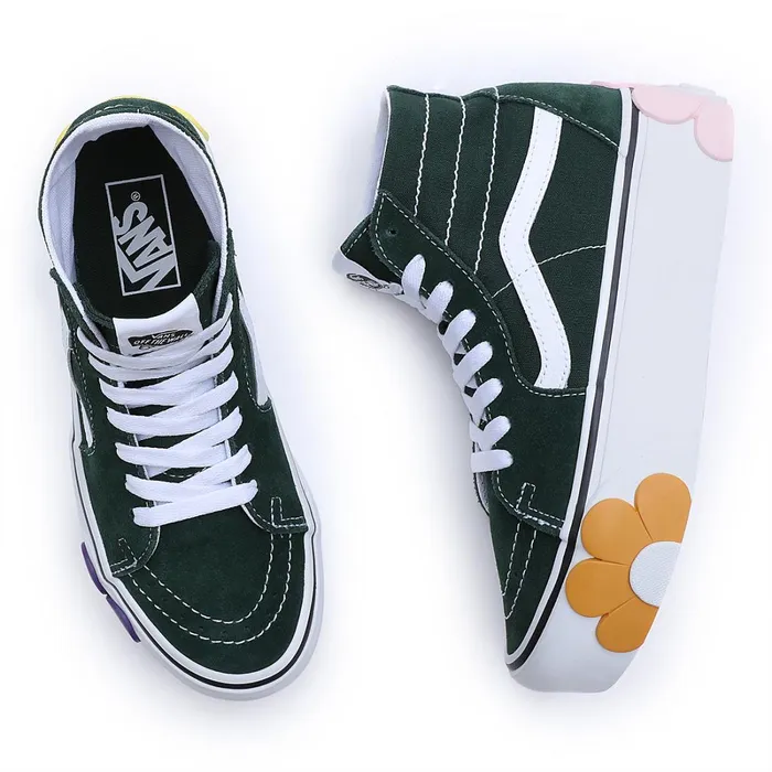 Vans Platform Shoes Women Sk8Hi Tapered Stackform OSF Shoes Green Grey