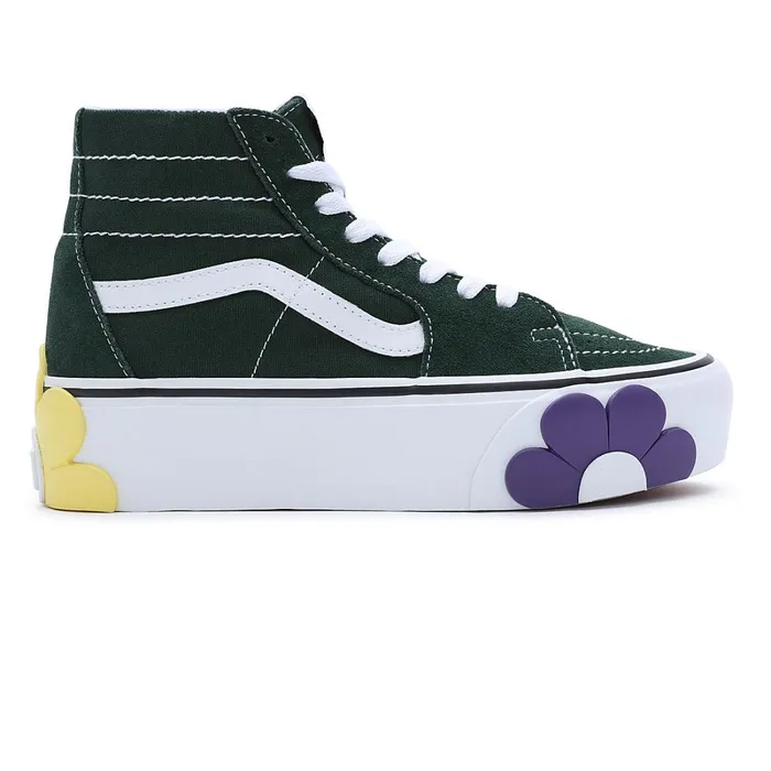 Vans Platform Shoes Women Sk8Hi Tapered Stackform OSF Shoes Green Grey