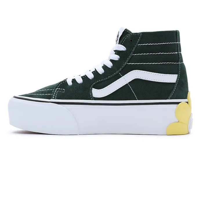Vans Platform Shoes Women Sk8Hi Tapered Stackform OSF Shoes Green Grey
