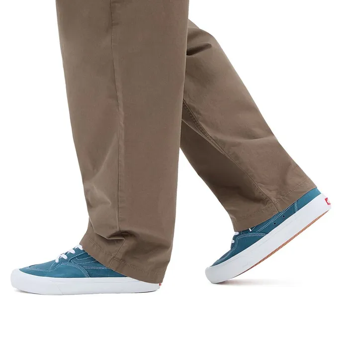 Vans Skate Shoes Men Leather Ave Shoes Blue