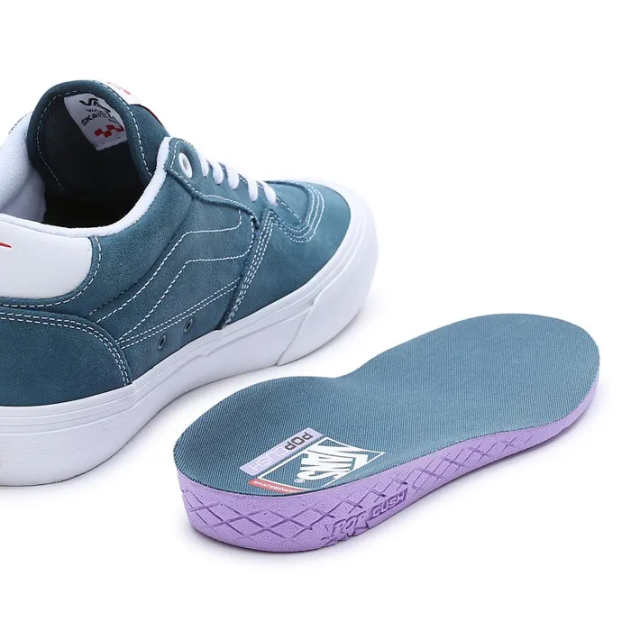 Vans Skate Shoes Men Leather Ave Shoes Blue