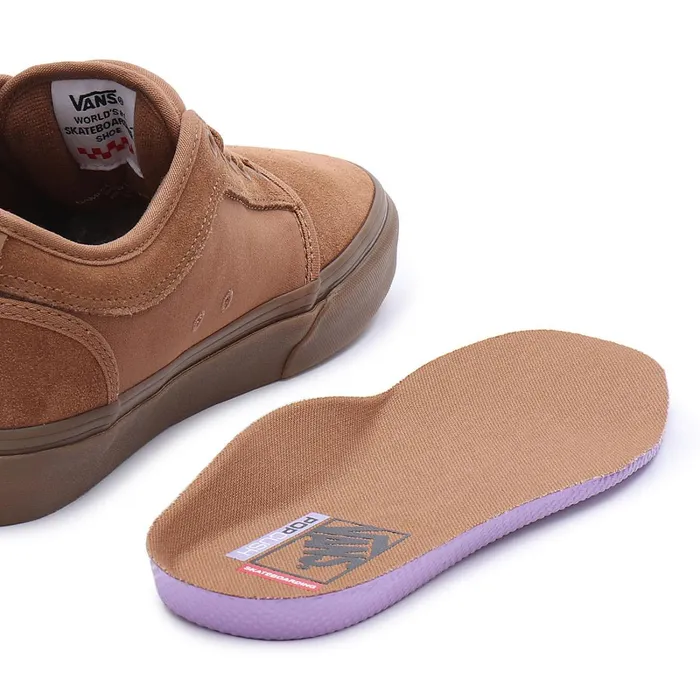 Vans Skate Shoes Women Skate Chukka Low Shoes Brown