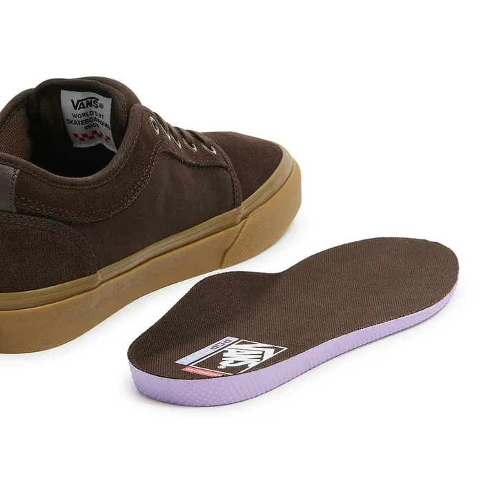Vans Skate Shoes Women Skate Chukka Low Shoes Brown