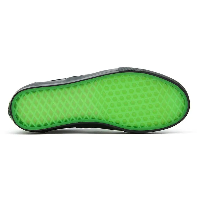 Vans Skate Shoes Women Skate SlipOn Glow Skulls Shoes Green