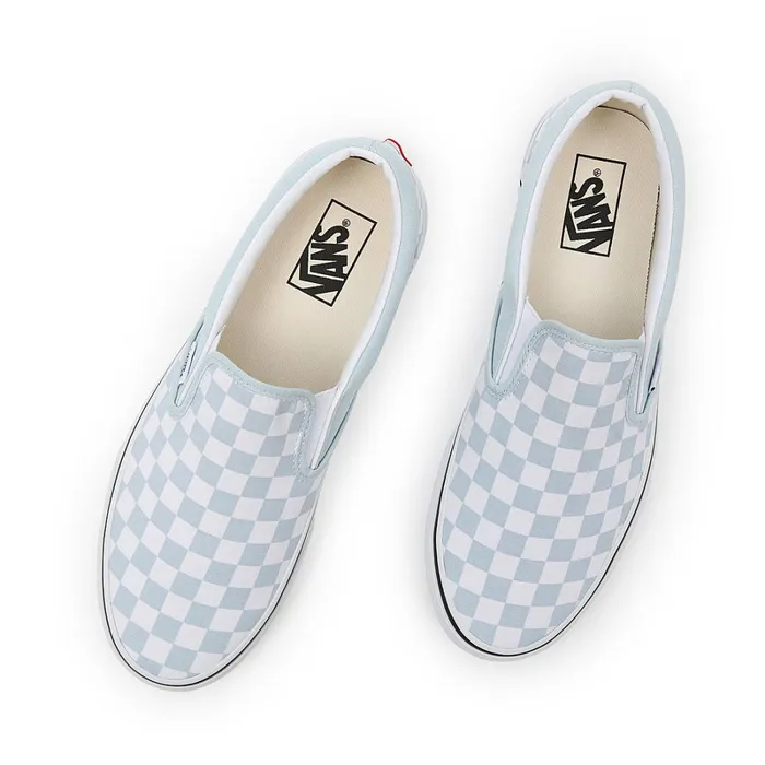 Vans Slipon Shoes Men Checkerboard Classic SlipOn Shoes Blue