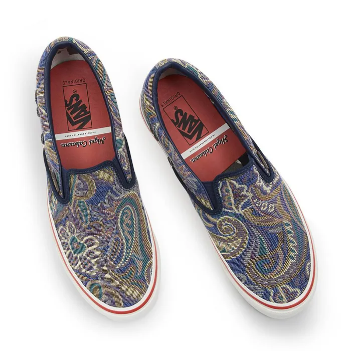 Vans Slipon Shoes Men Vault By X Nigel Cabourn OG Classic SlipOn LX Shoes Blue