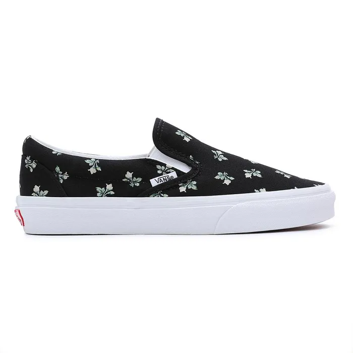 Vans Slipon Shoes Women Floral Classic SlipOn Shoes Black