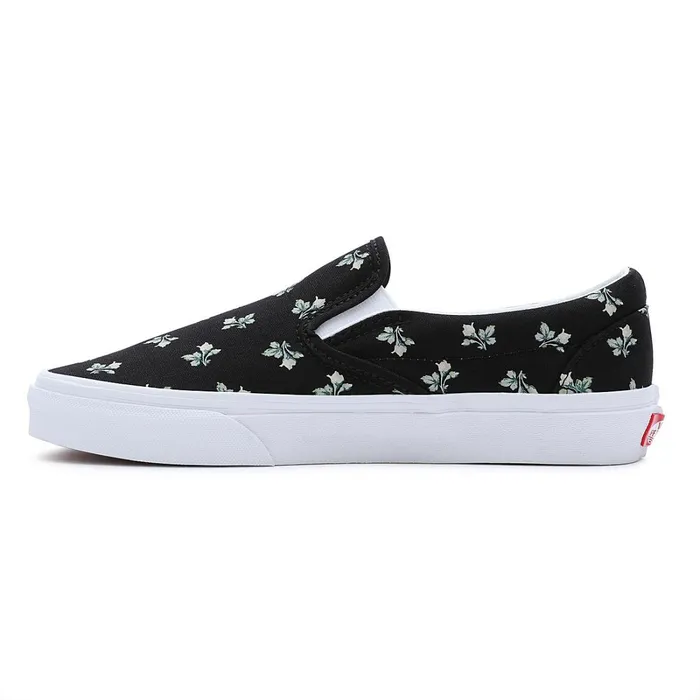 Vans Slipon Shoes Women Floral Classic SlipOn Shoes Black