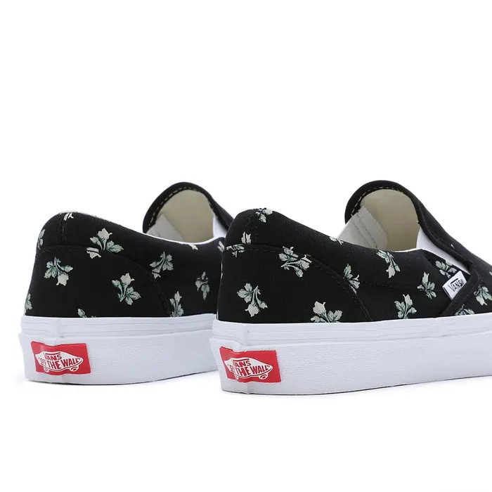 Vans Slipon Shoes Women Floral Classic SlipOn Shoes Black