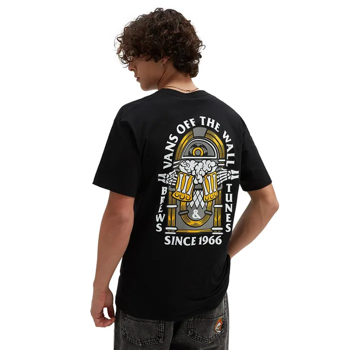 Vans Tshirts and Tanks Men Brew Bros Tunes TShirt Black