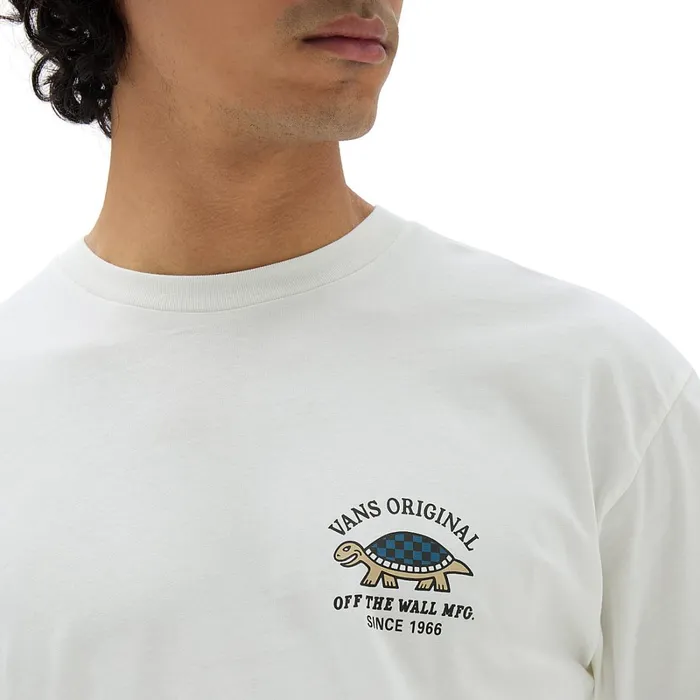Vans Tshirts and Tanks Men Turtle Racer Repair Long Sleeve TShirt White