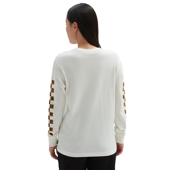 Vans Tshirts and Tops Women Animash Long Sleeve Boyfriend Fit TShirt White