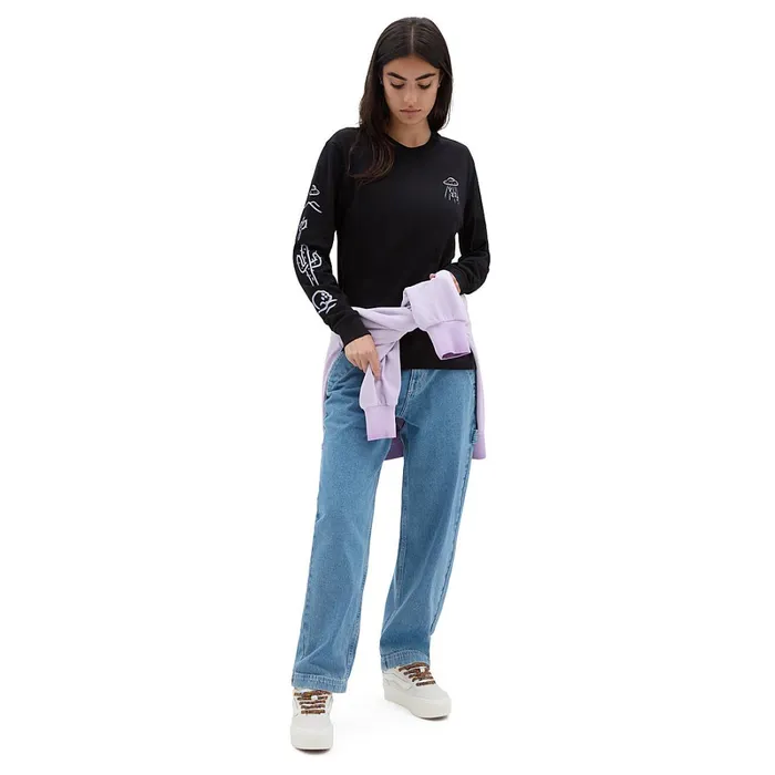 Vans Tshirts and Tops Women Area 66 Long Sleeve Tshirt Black
