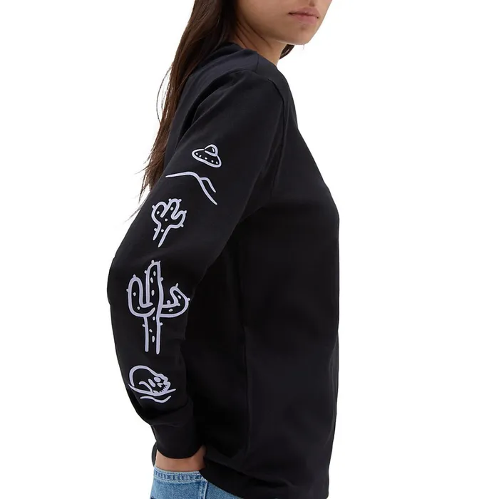 Vans Tshirts and Tops Women Area 66 Long Sleeve Tshirt Black