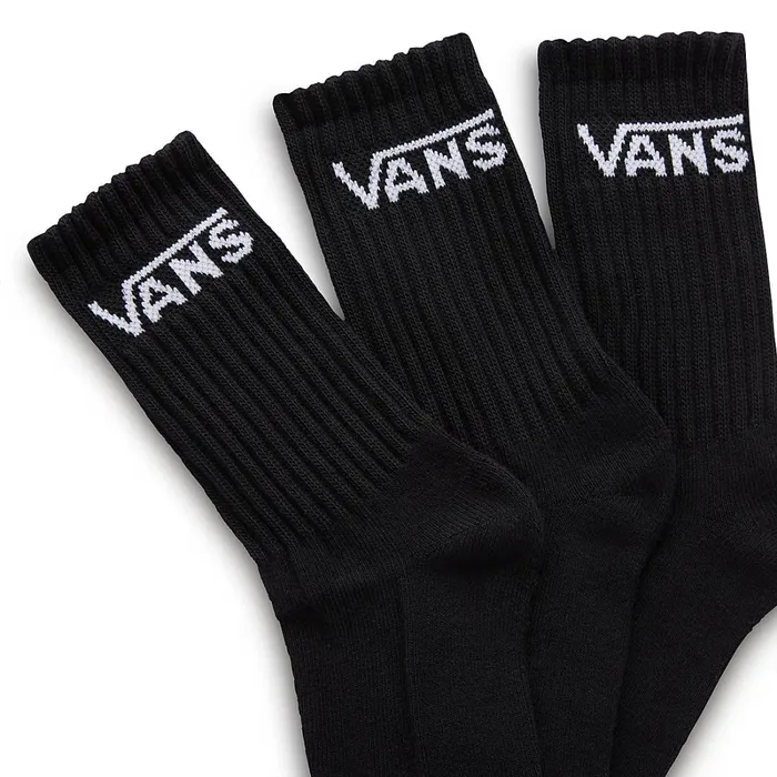 Vans View All Kids Classic Crew Socks 3 Pairs Black
