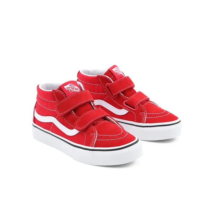 Vans View All Kids SK8Mid Reissue Hook And Loop Shoes 48 Years Red