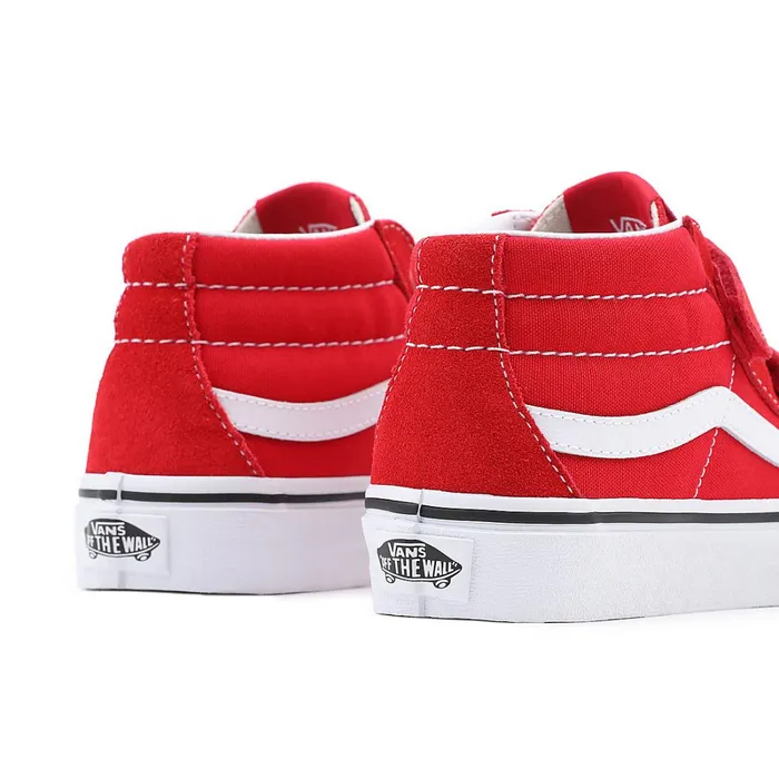 Vans View All Kids SK8Mid Reissue Hook And Loop Shoes 48 Years Red