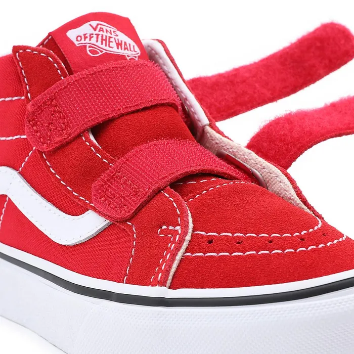 Vans View All Kids SK8Mid Reissue Hook And Loop Shoes 48 Years Red