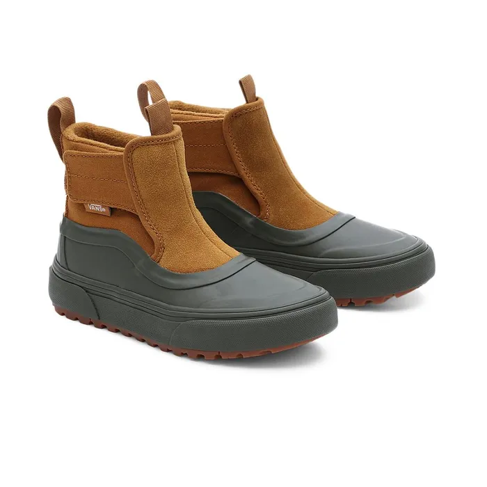 Vans View All Kids SlipOn Hi Terrain Hook And Loop MTE1 Shoes 48 Years Green Brown