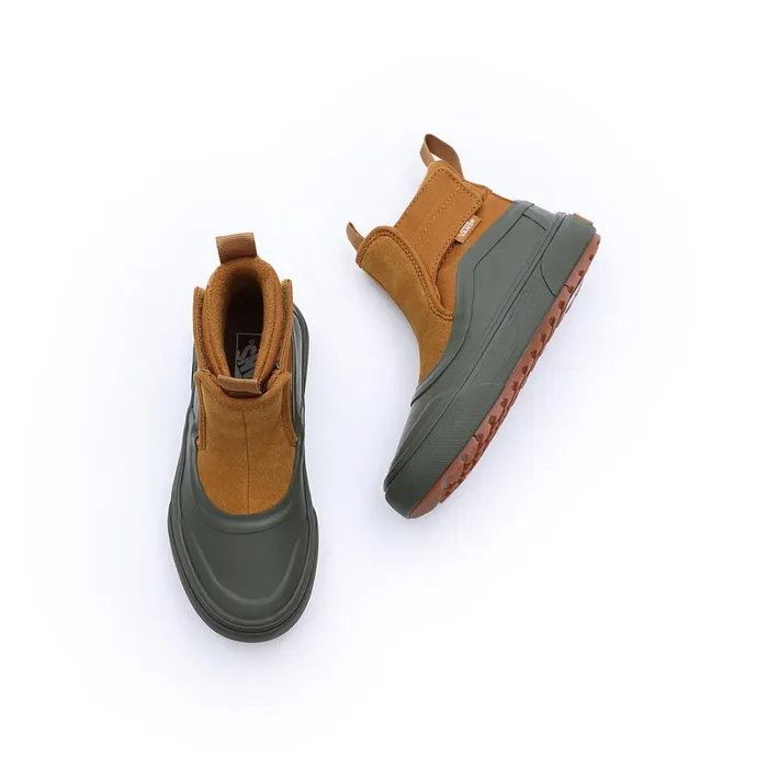 Vans View All Kids SlipOn Hi Terrain Hook And Loop MTE1 Shoes 48 Years Green Brown